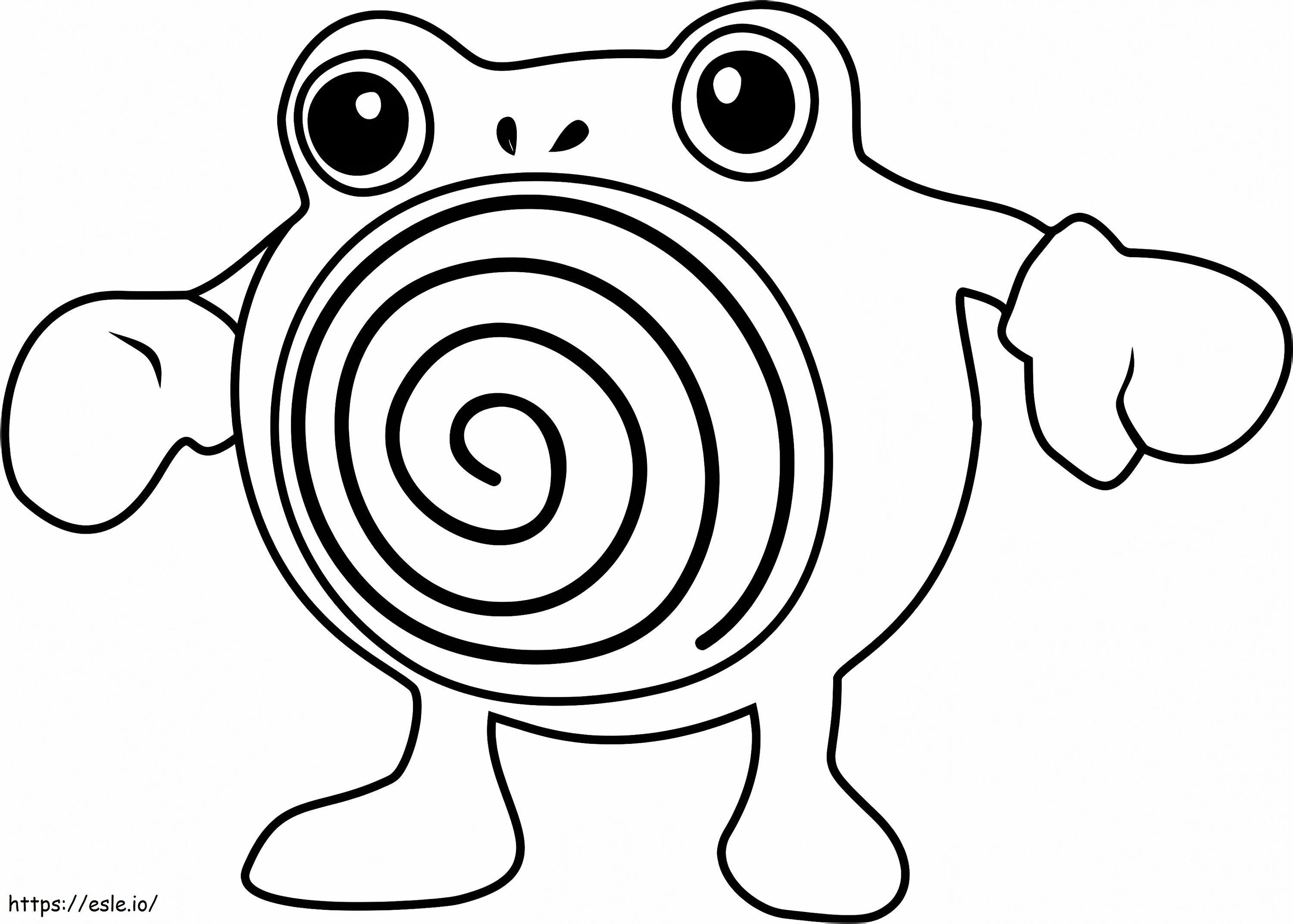 Poliwhirl Pokemon Go A4 coloring page