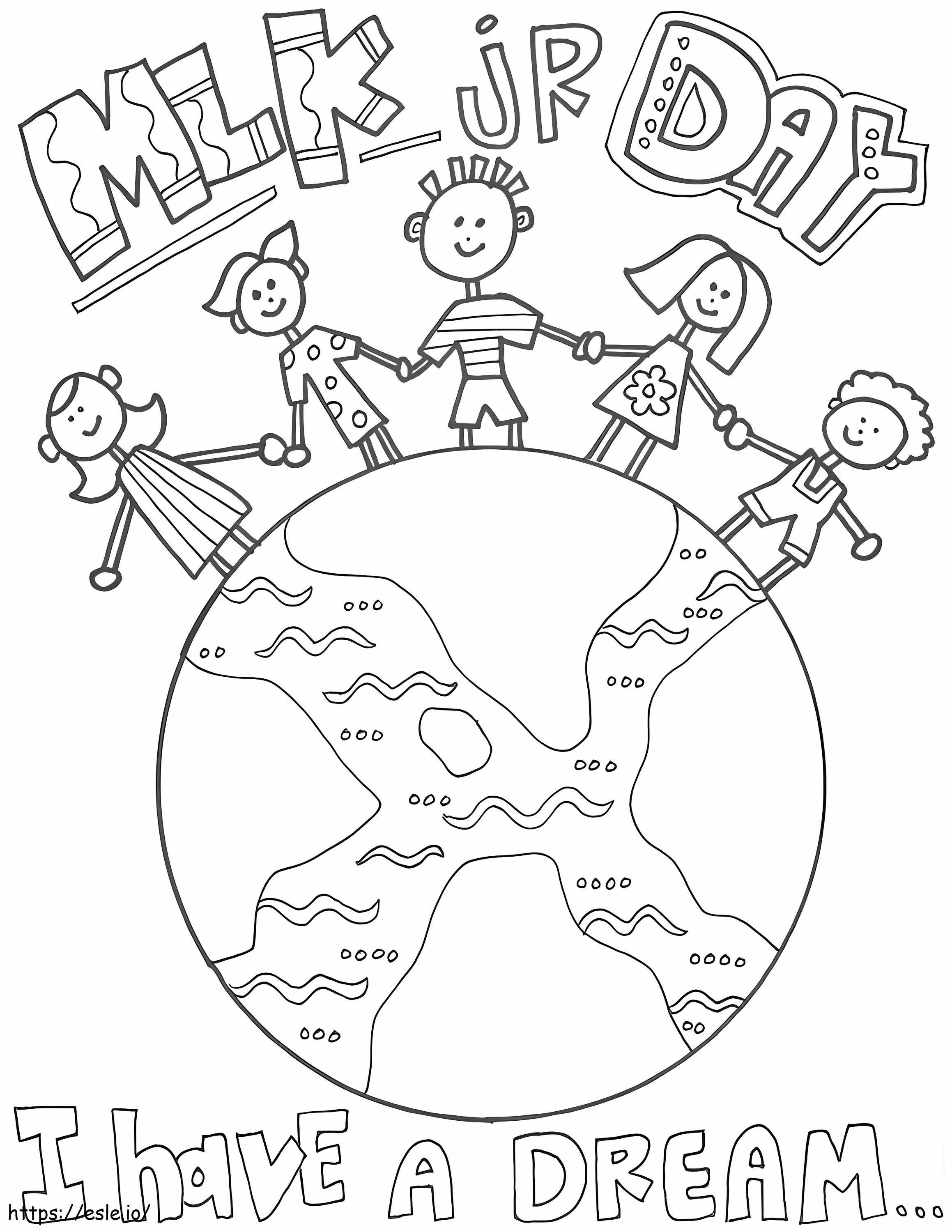 Martin Luther King Jr. Day 1 coloring page