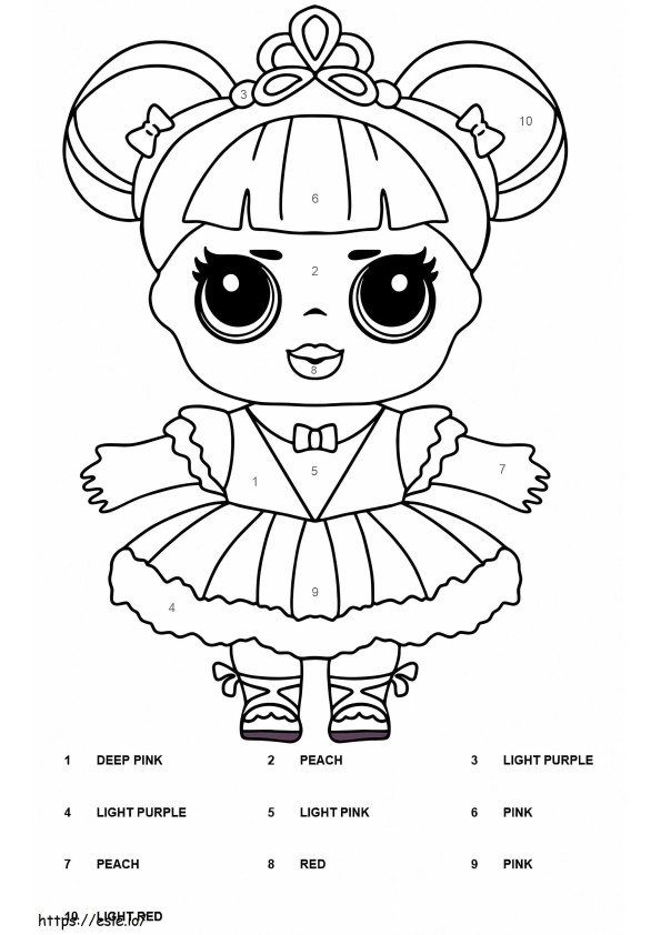 Center Stage LOL Surprise Color By Number coloring page