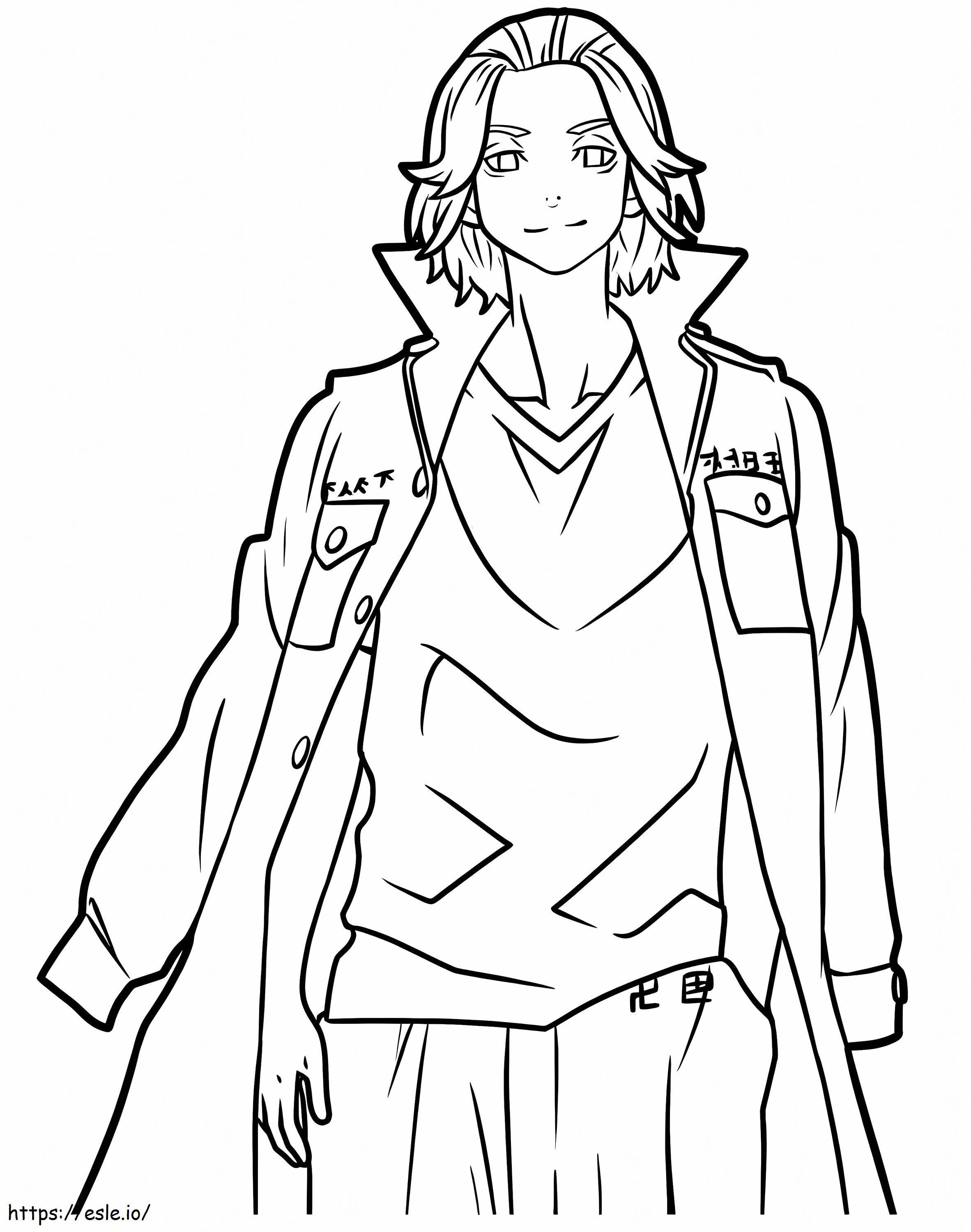 Manjiro Sano From Tokyo Revengers coloring page