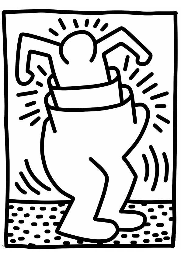  Figura Pop Shop de Keith Haring para colorear