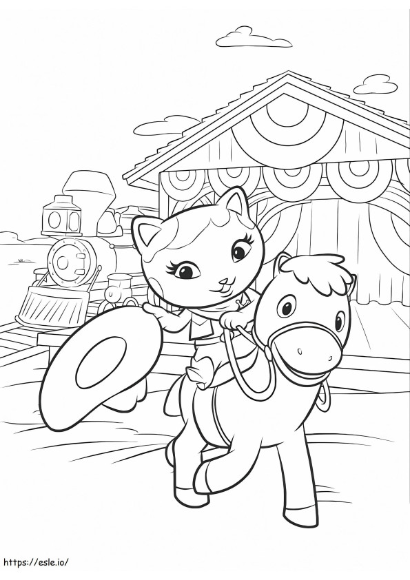 Sparky With Sheriff Callie coloring page