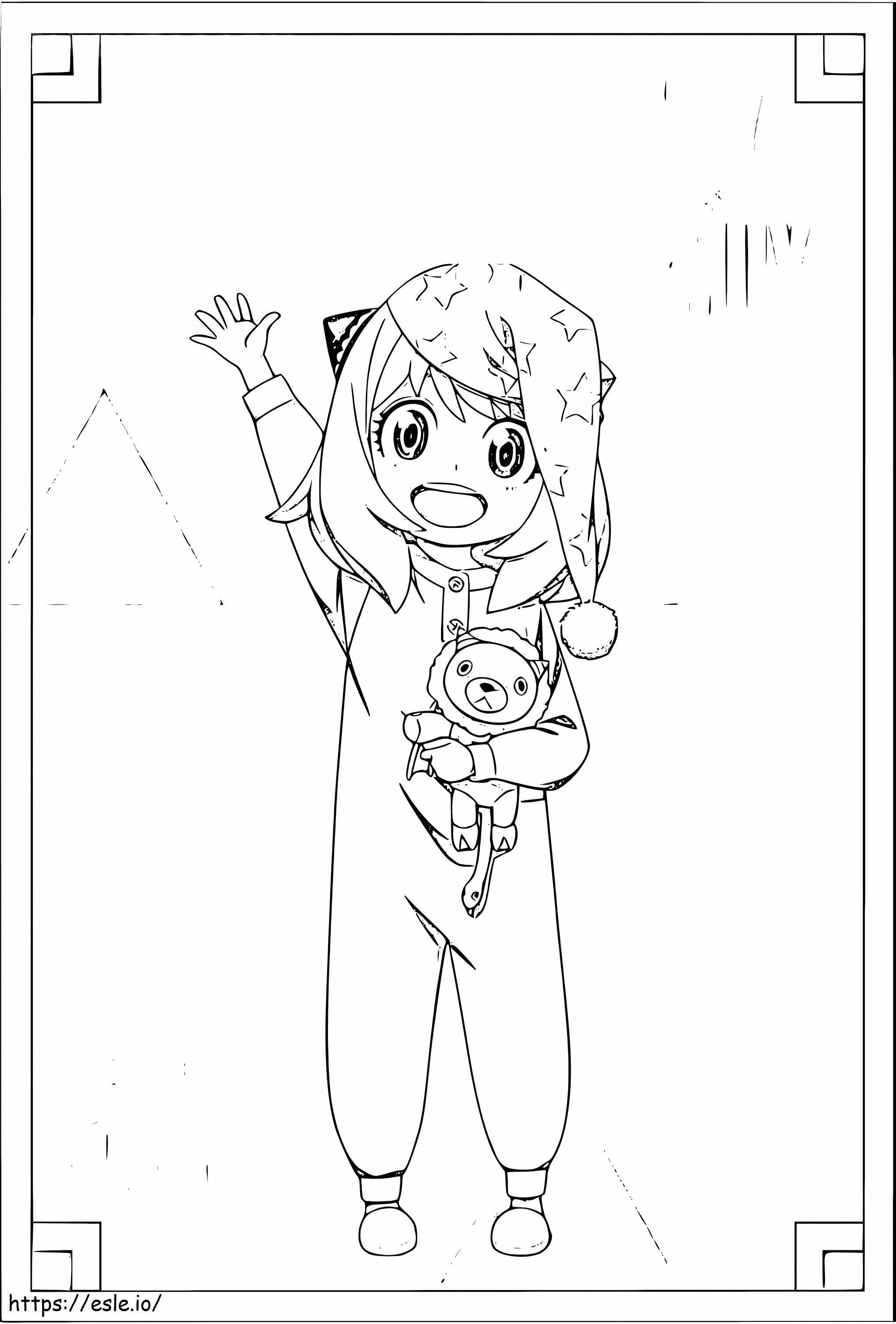 Lovely Anya Forger coloring page