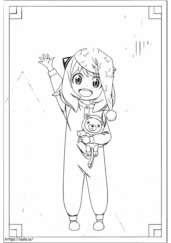 Lovely Anya Forger coloring page
