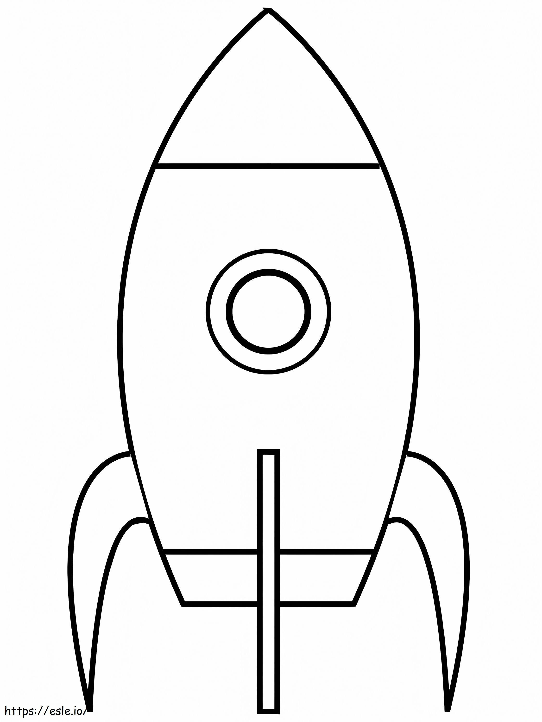 Easy Rocket coloring page