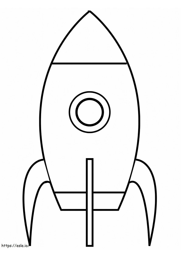 Einfache Rakete ausmalbilder