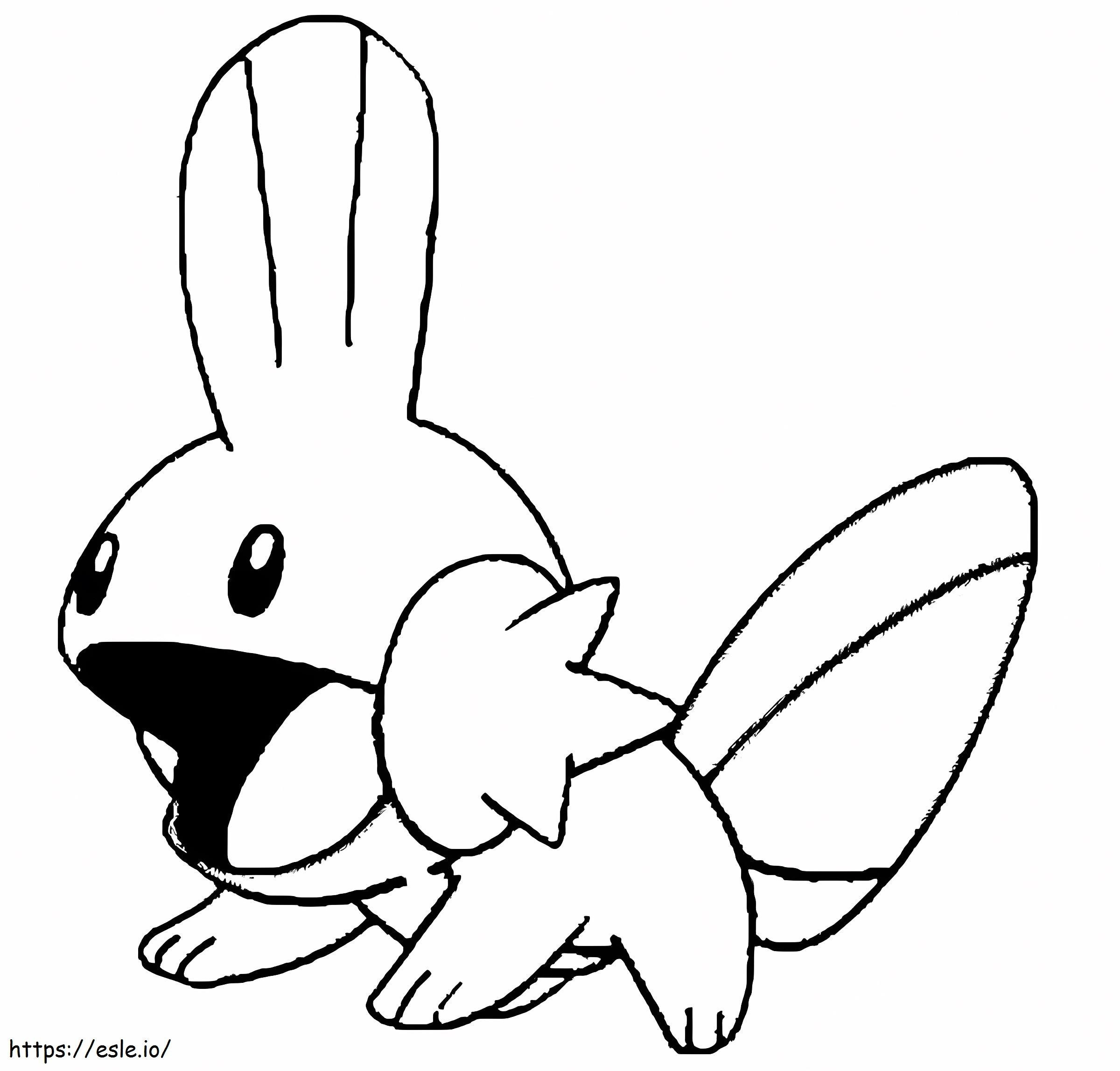 Funny Mudkip coloring page