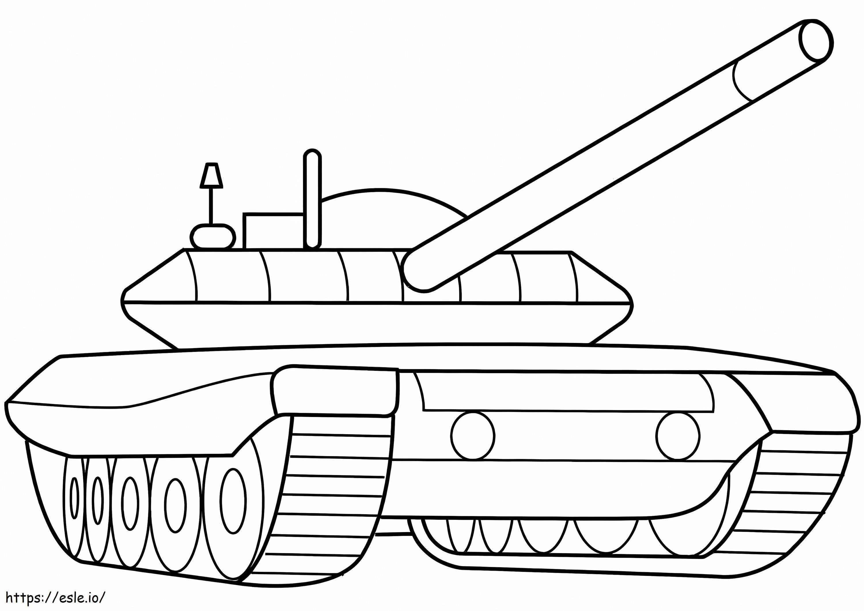 Tank Lapis Baja Militer Gambar Mewarnai