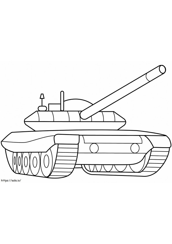 Tanque blindado militar para colorear