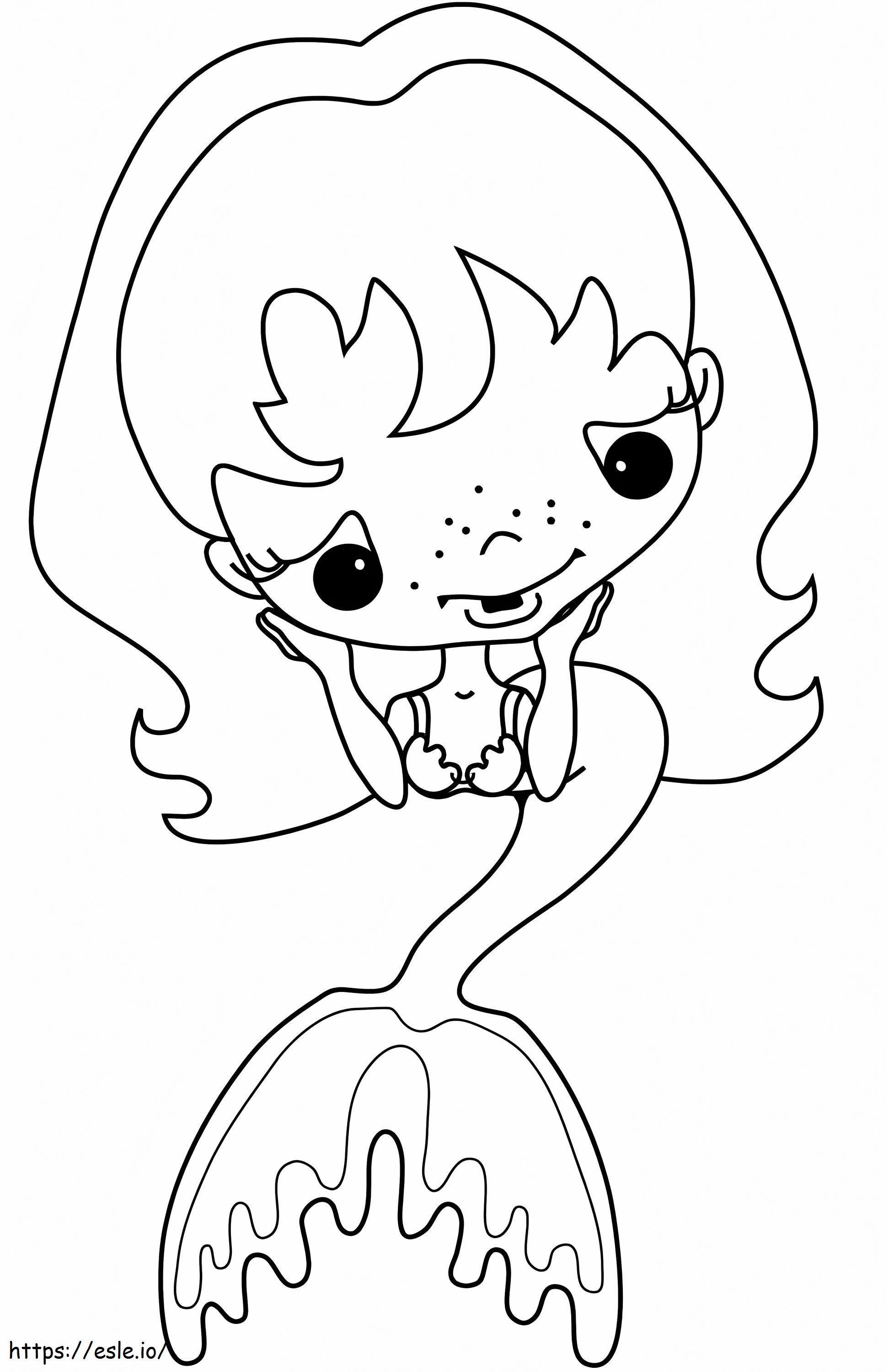 Mermaid 2 coloring page