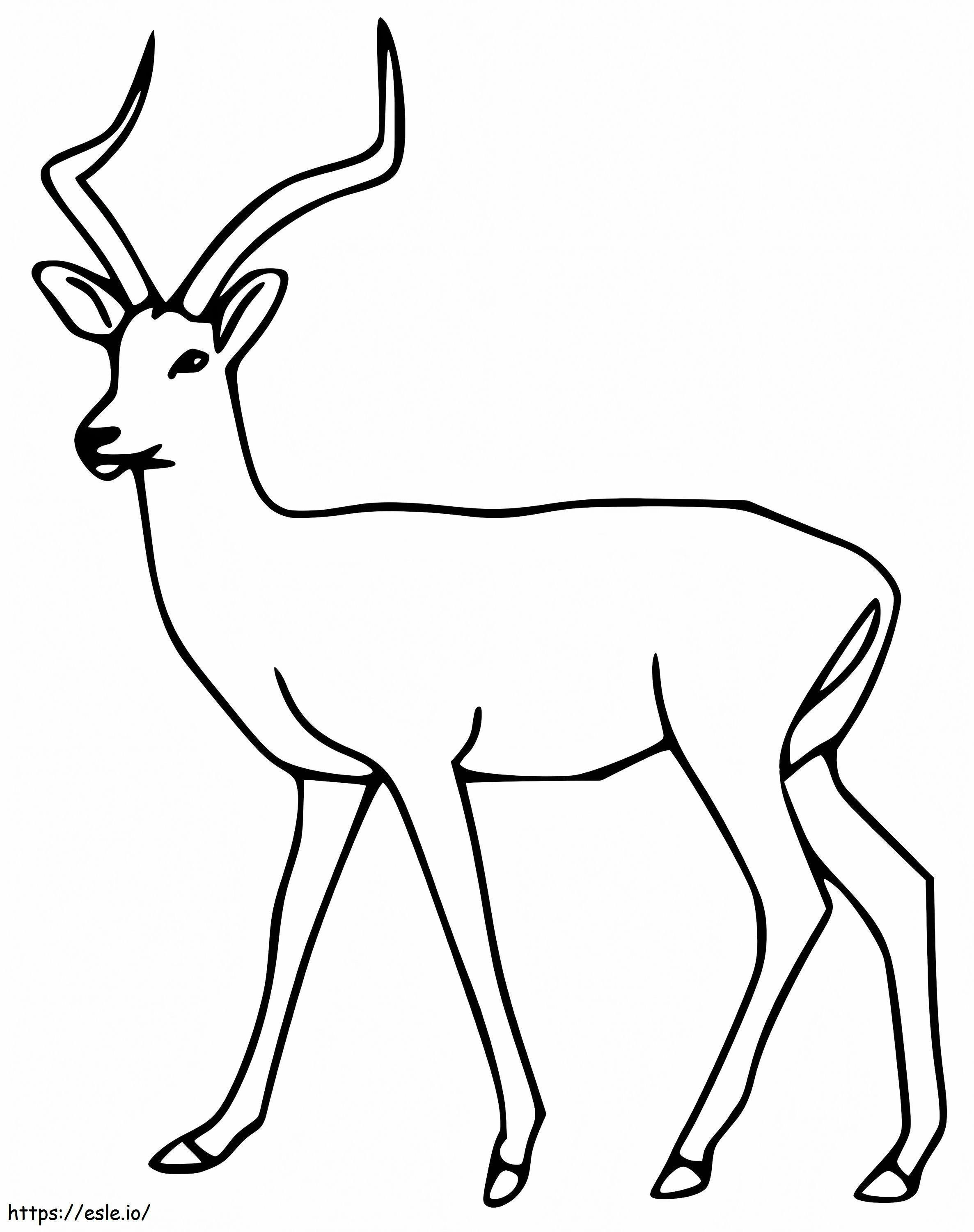 Simple Impala coloring page