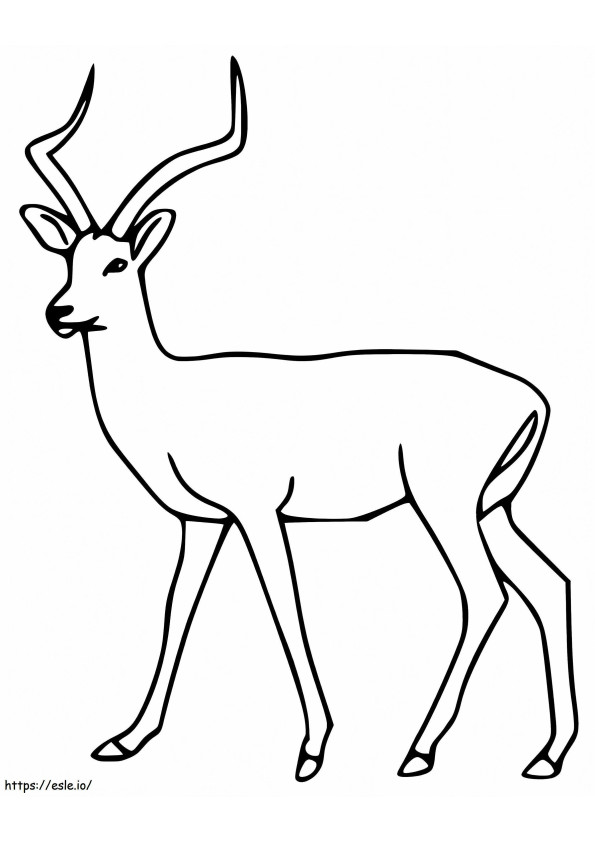 Coloriage Impala simple à imprimer dessin