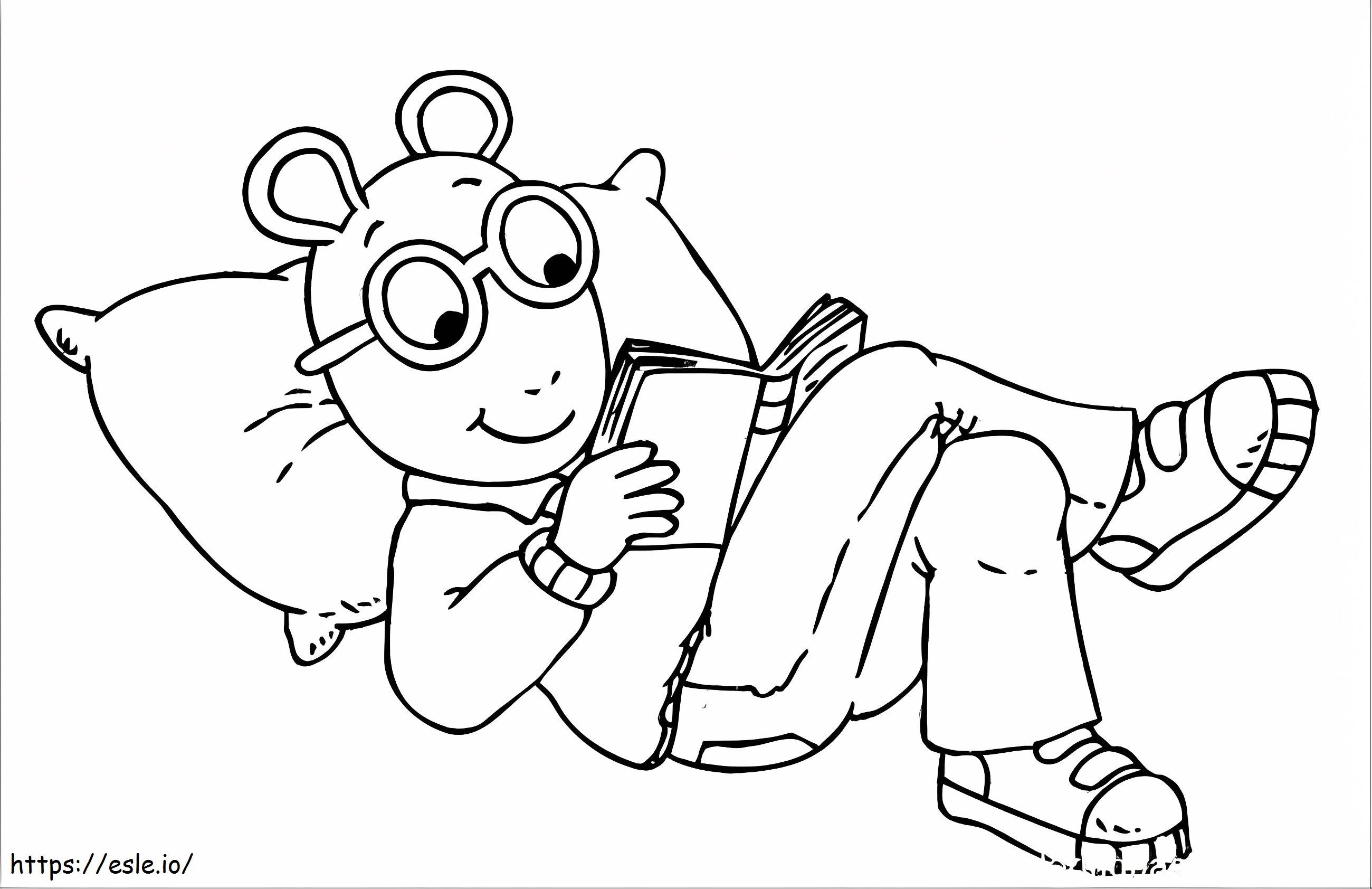 Arthur Read Yalan ve Okuma boyama