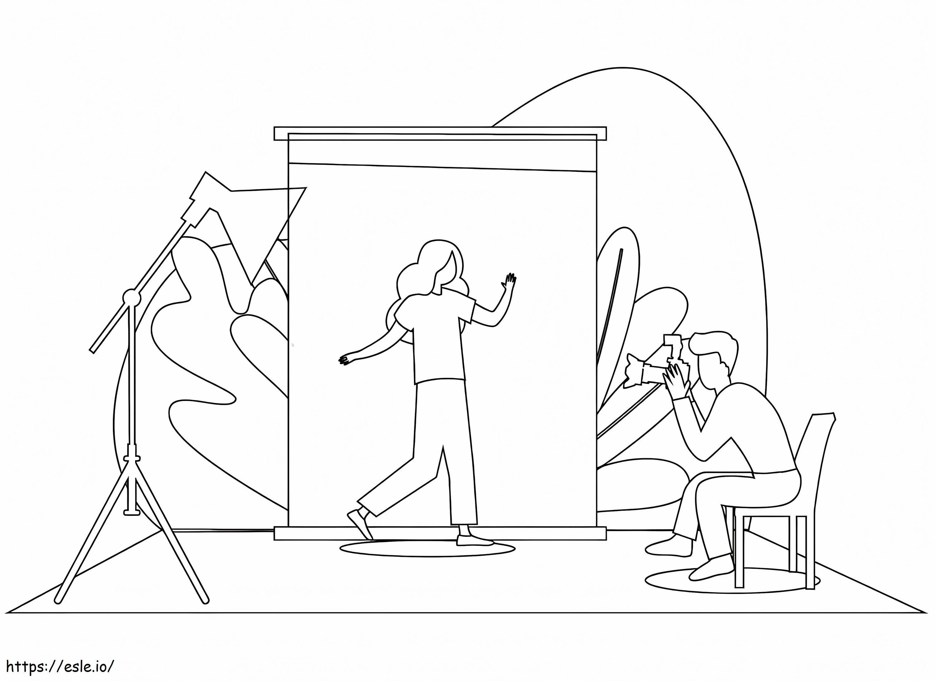 Photographer 4 coloring page