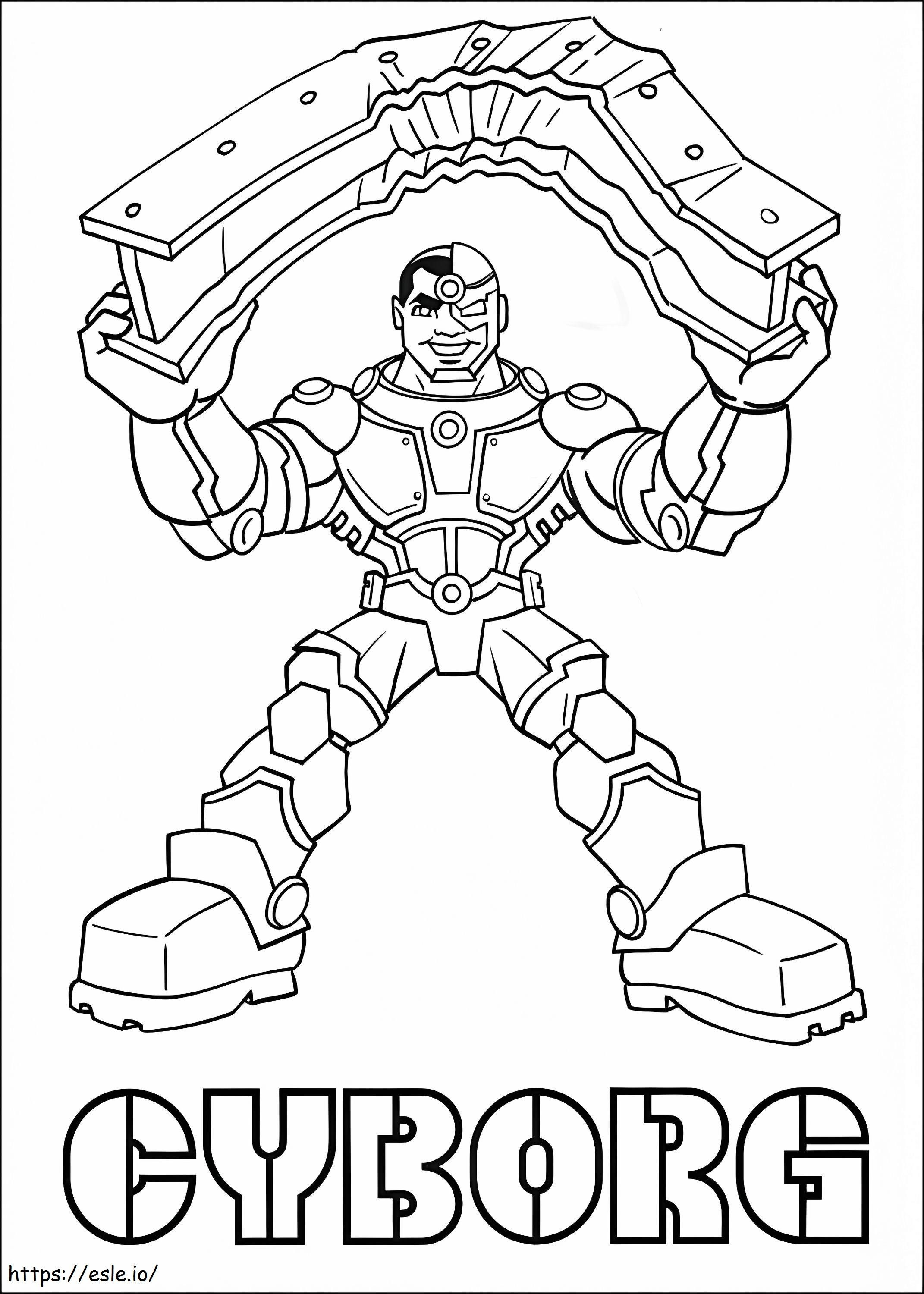 Cyborg From Super Friends coloring page