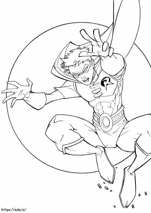 Angry Nightwing coloring page