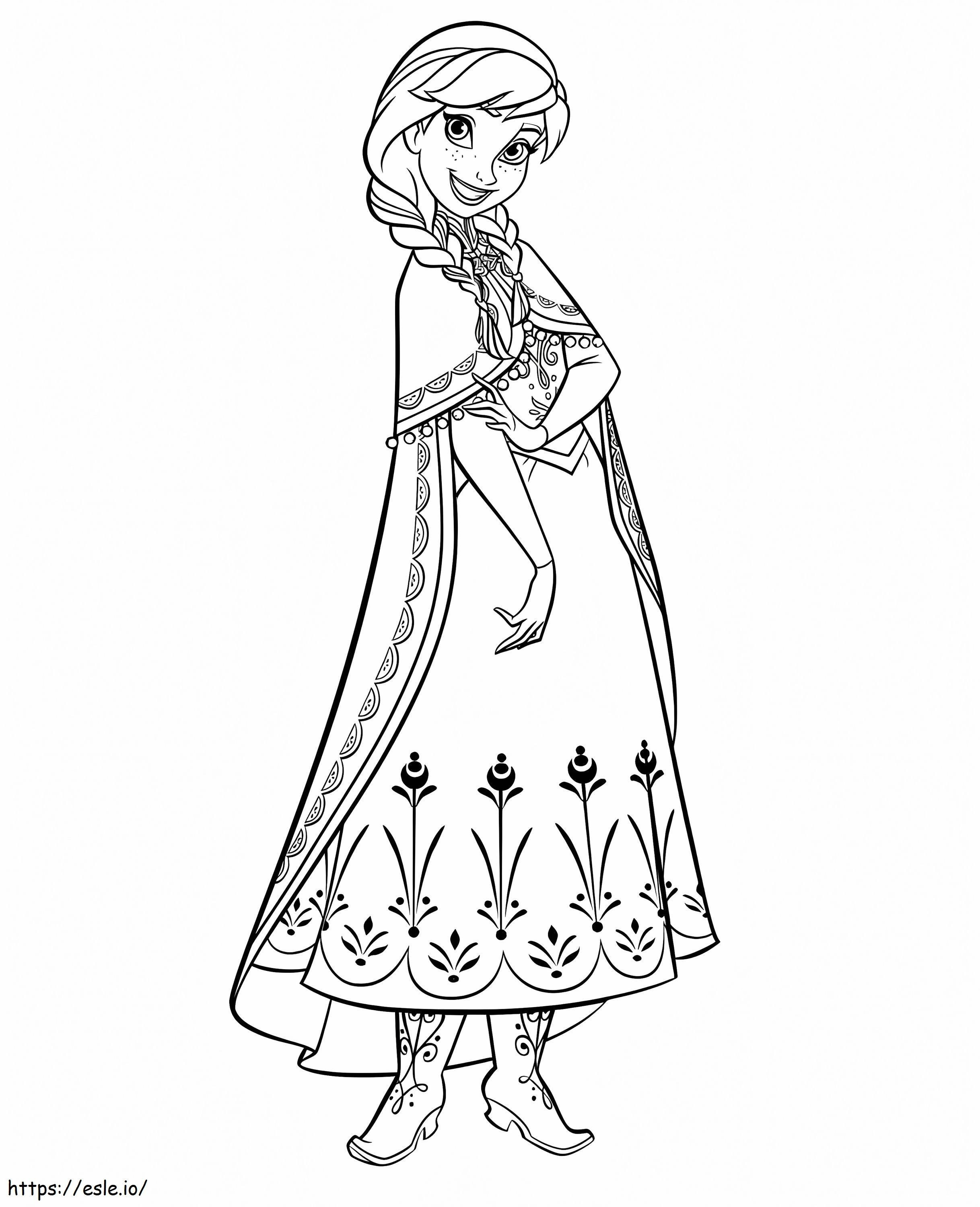 Beautiful Anna coloring page