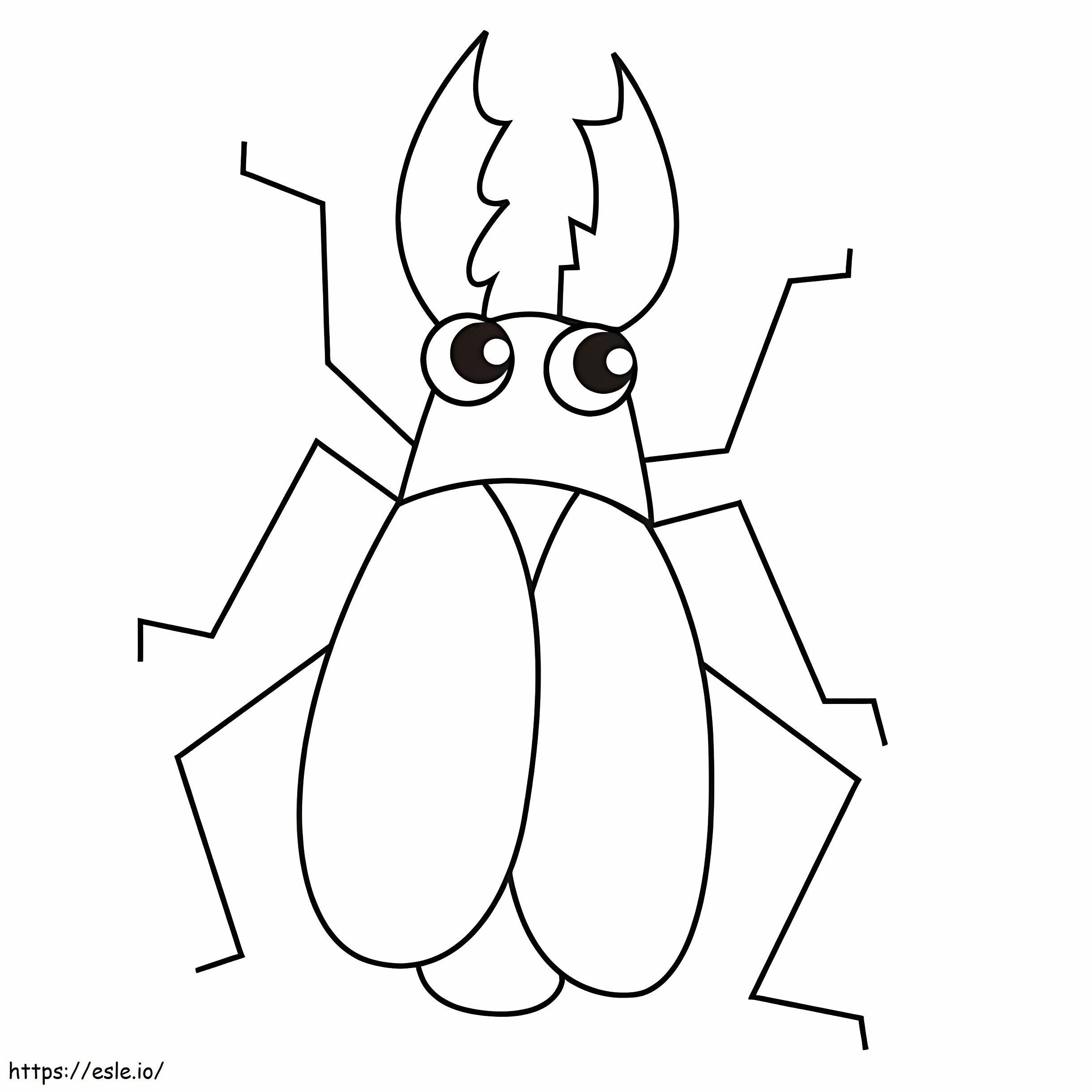 Erittäin helppo Beetle värityskuva