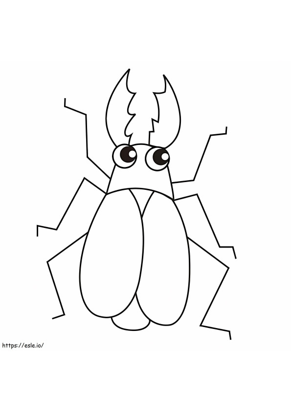 Erittäin helppo Beetle värityskuva