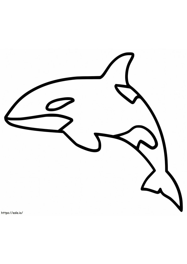 Balena ucigașă simplă de colorat