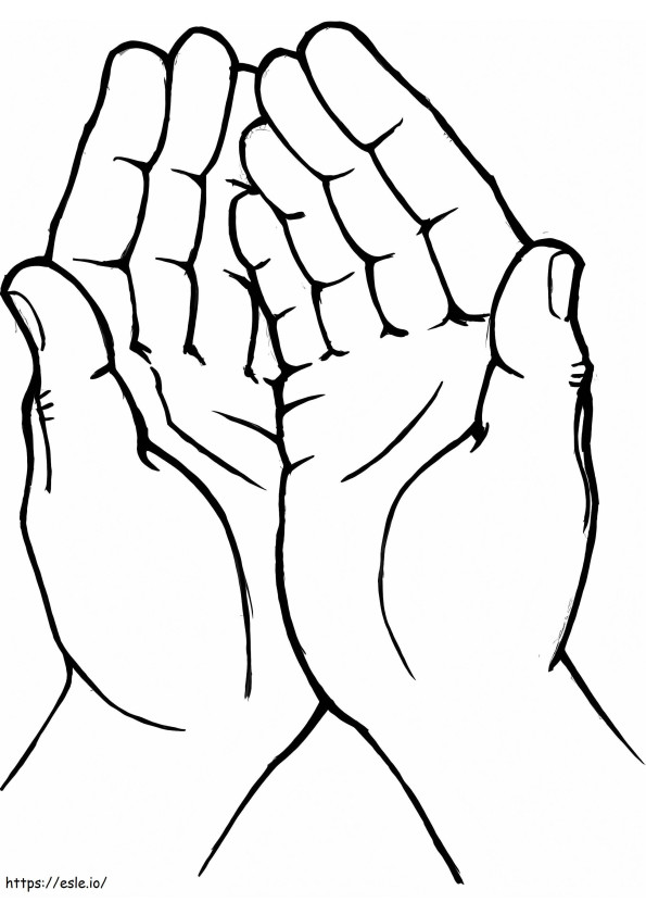 Ingyenes nyomtatható imádkozó kezek kifestő