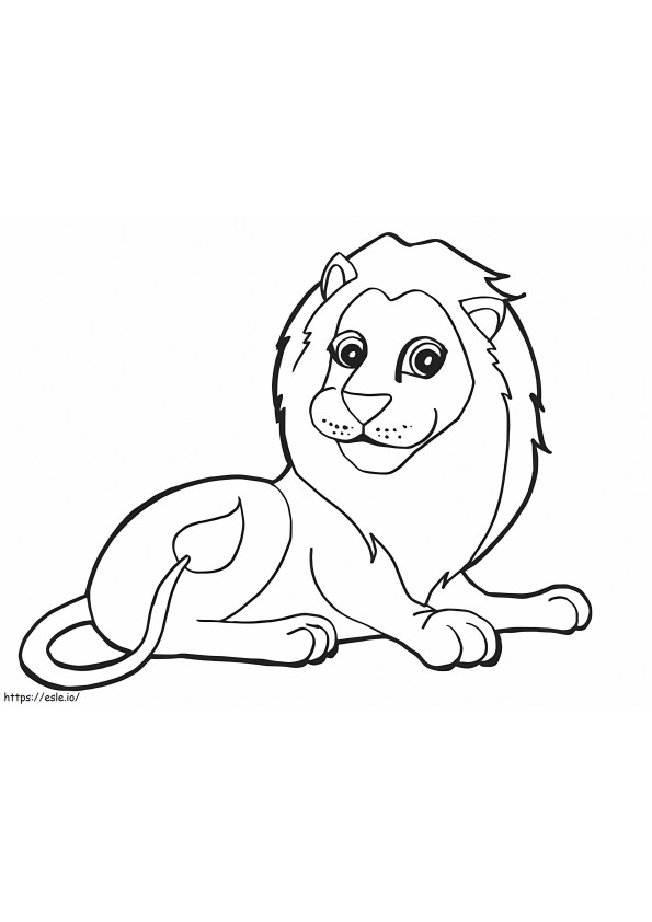 Leijona väriin värityskuva