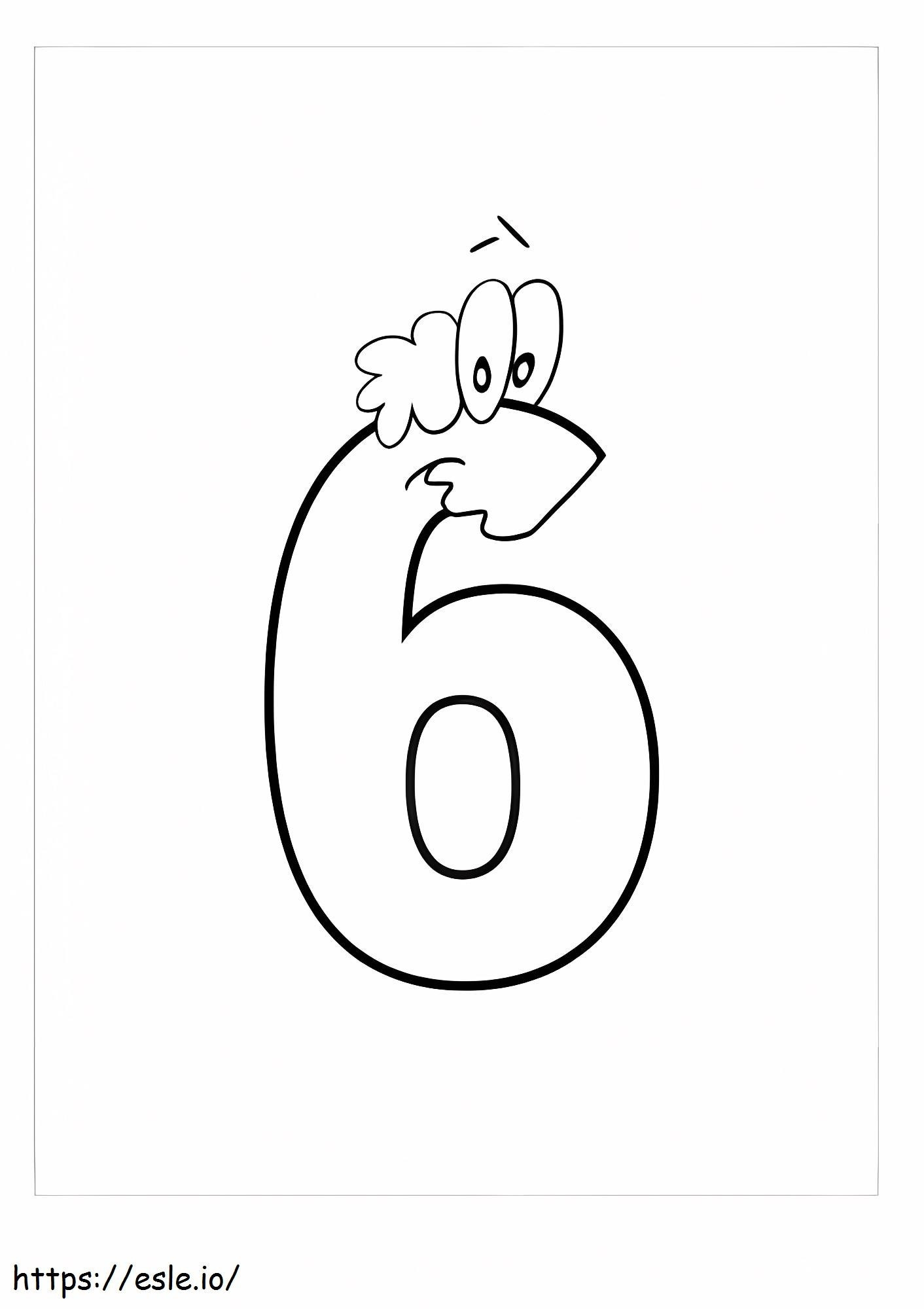 Old Number Six coloring page