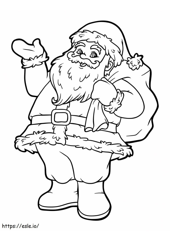 Funny Santa Claus coloring page