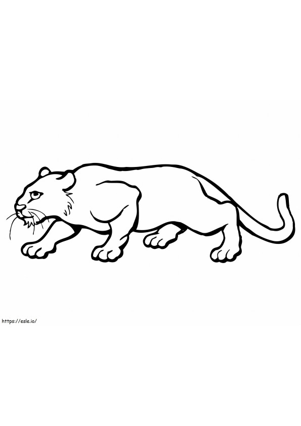 Coloriage Cougar Parfait à imprimer dessin