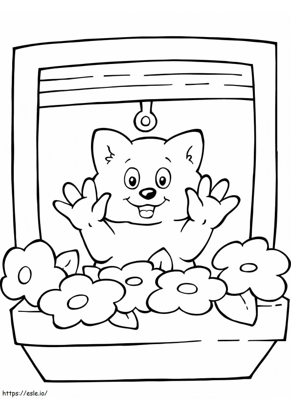 Happy Window coloring page