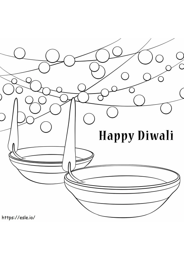_Feliz Diwali para colorir