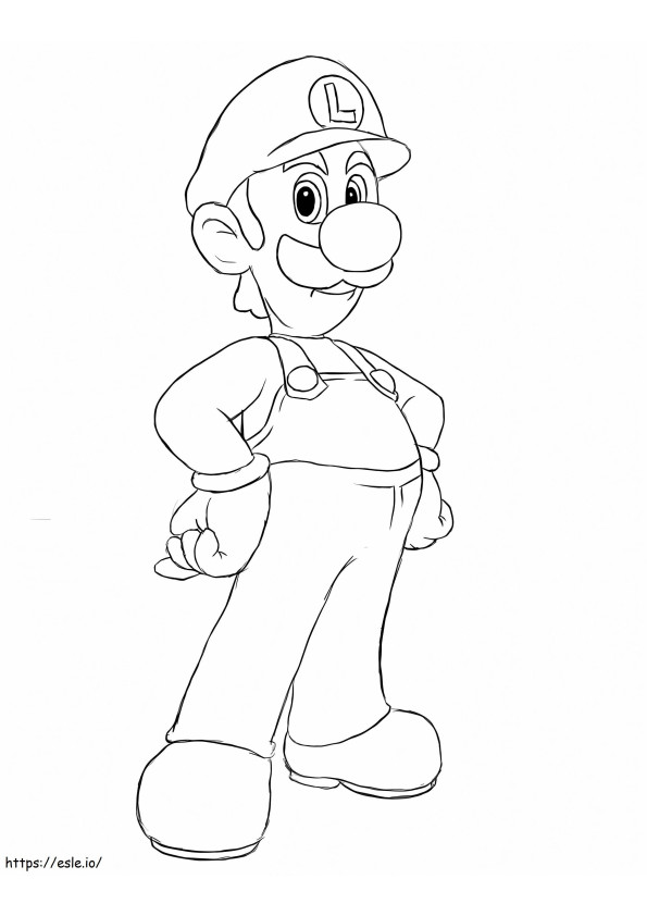 Luigi De Super Mario 4 da colorare