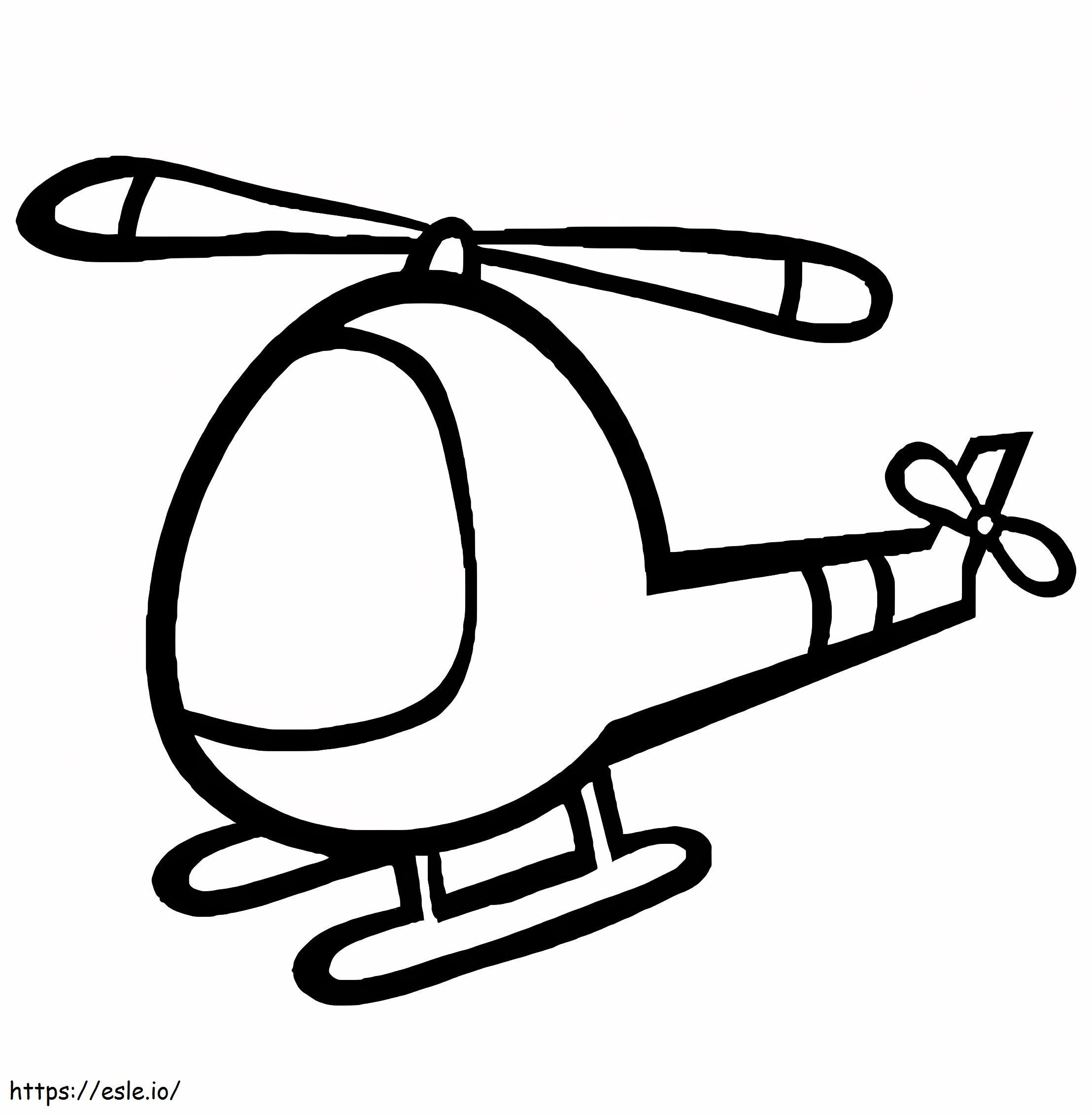 Helikopterin piirustus värityskuva