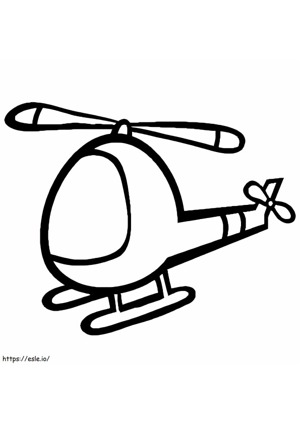 Disegno dell'elicottero da colorare