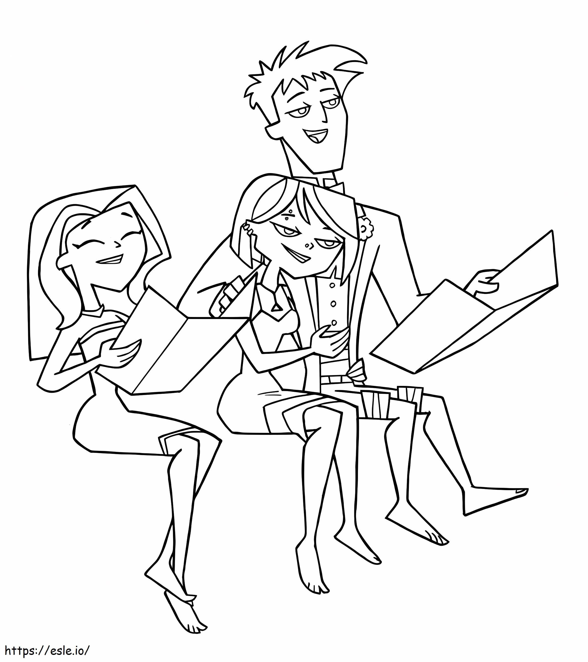 Characters In 6Teen 2 coloring page