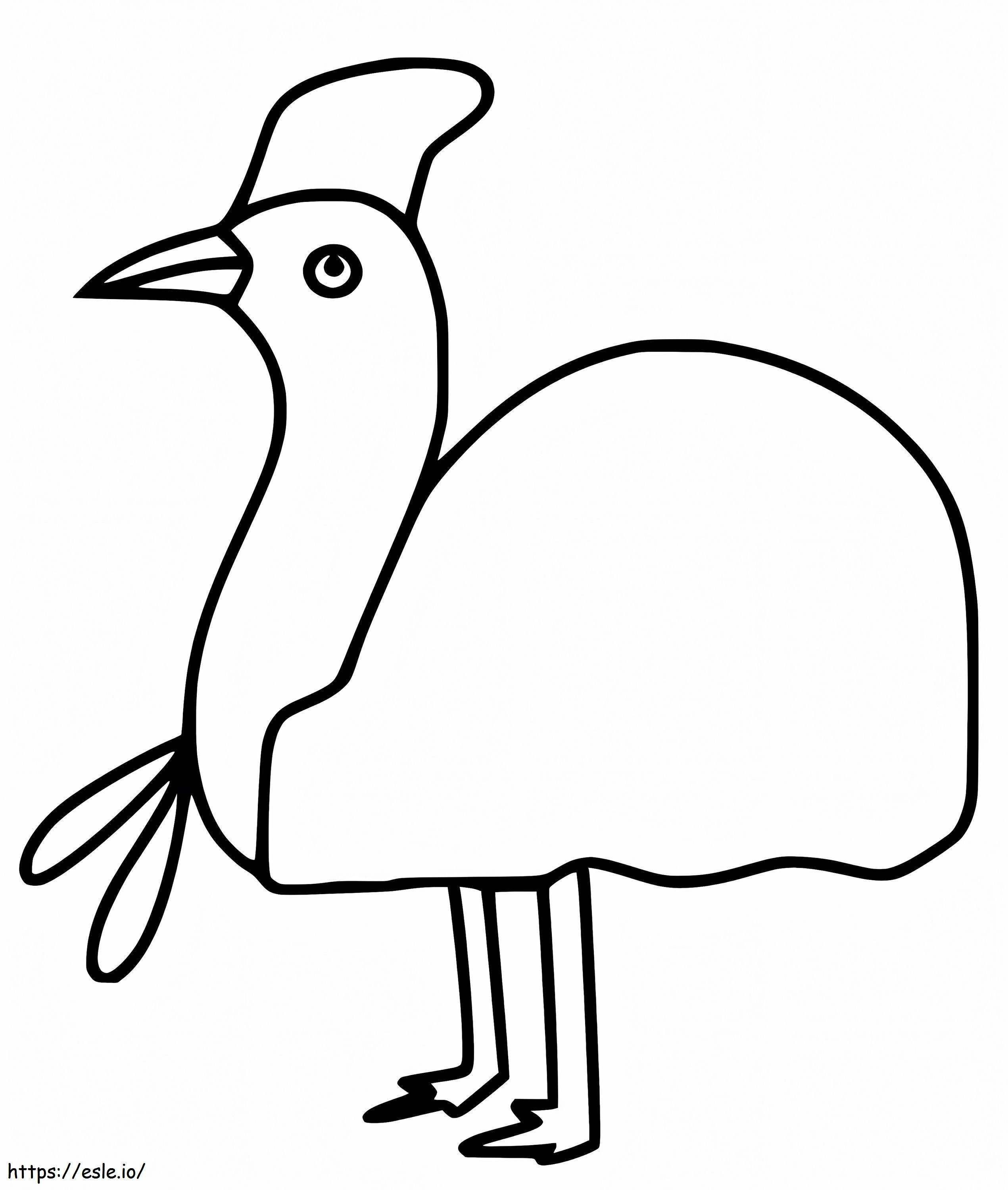 Little Cassowary coloring page