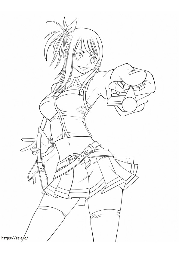 Happy Lucy coloring page
