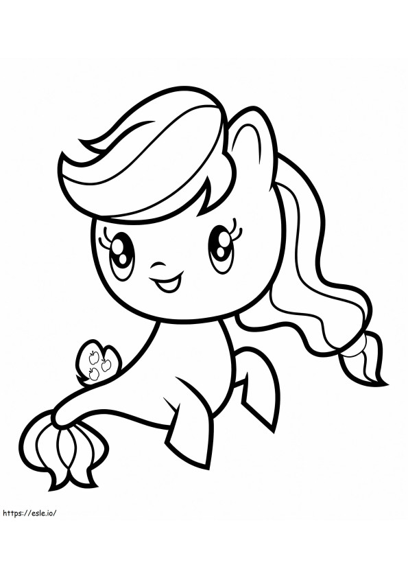 Applejack MLP Cutie Mark Crew coloring page