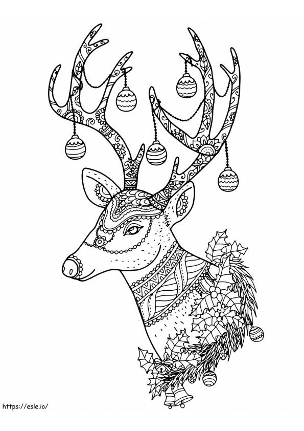 Mandala Reindeer Head