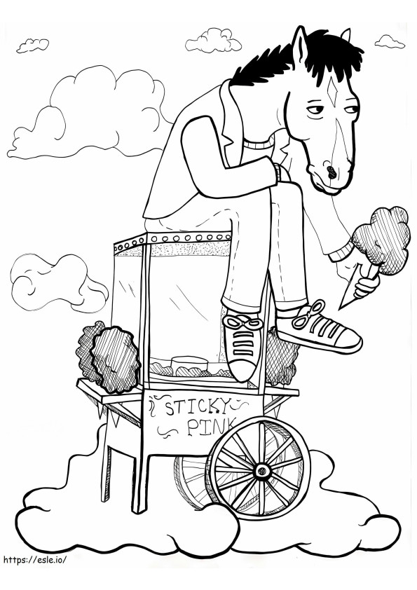 Triste Bojack lovas kifestő