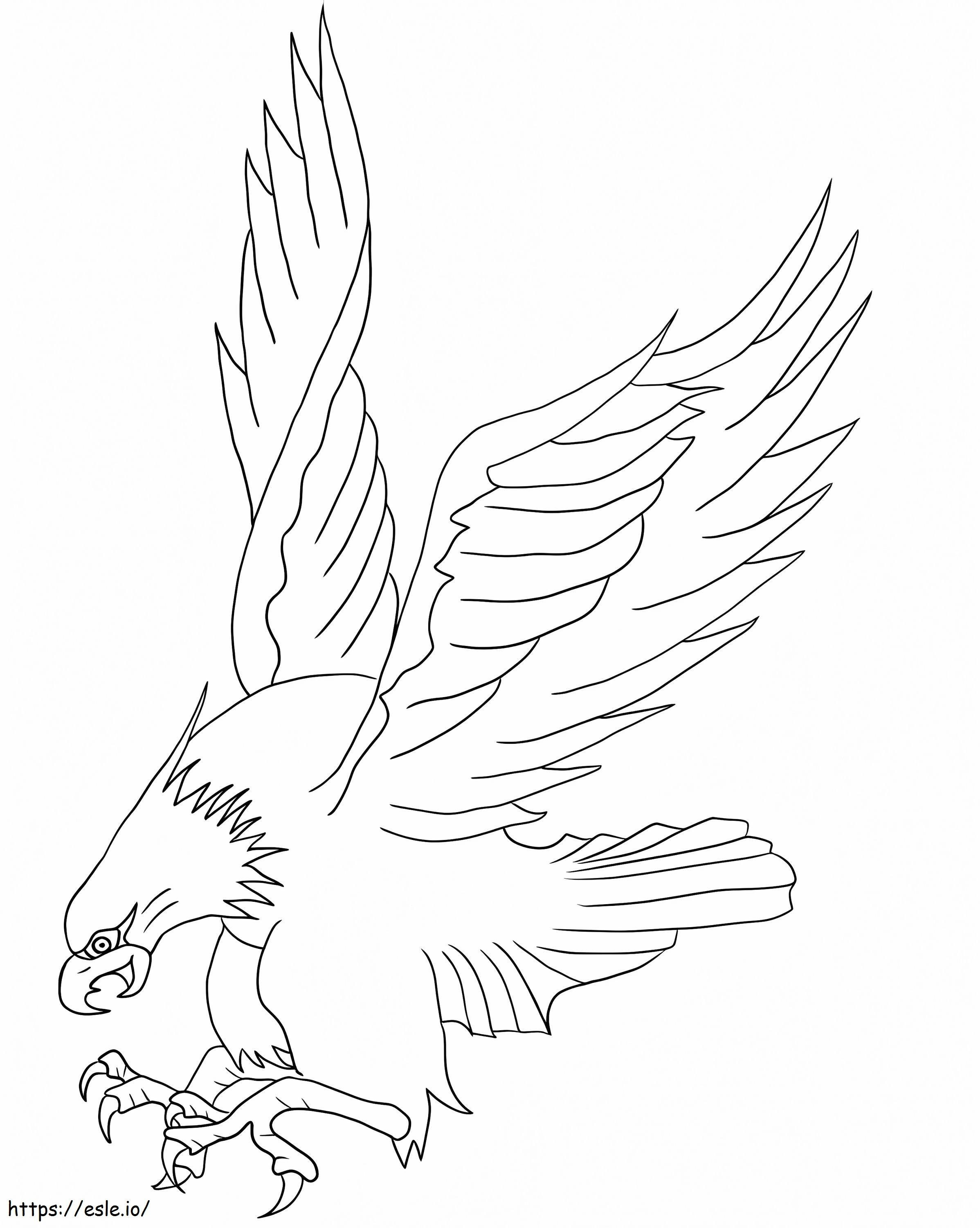 Bald Eagle Attacking coloring page