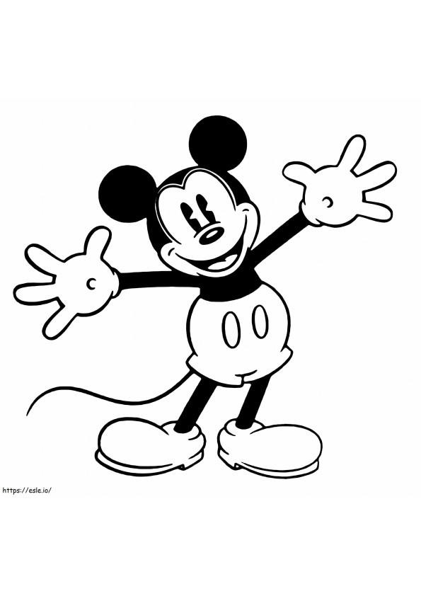 Clássico do Mickey para colorir