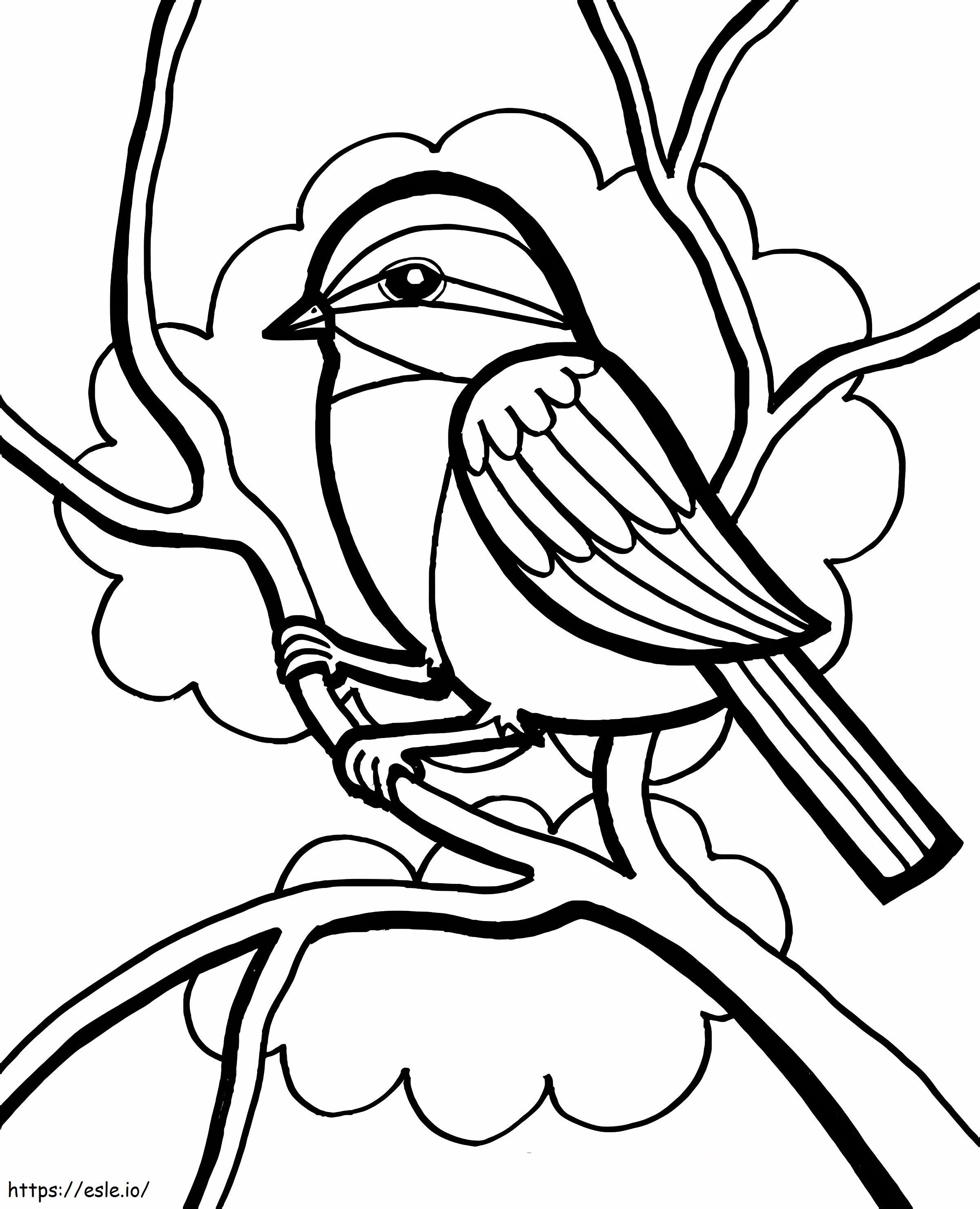 Pigeon Standing On Spicy coloring page