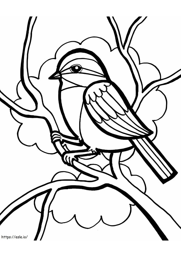 Pigeon Standing On Spicy coloring page
