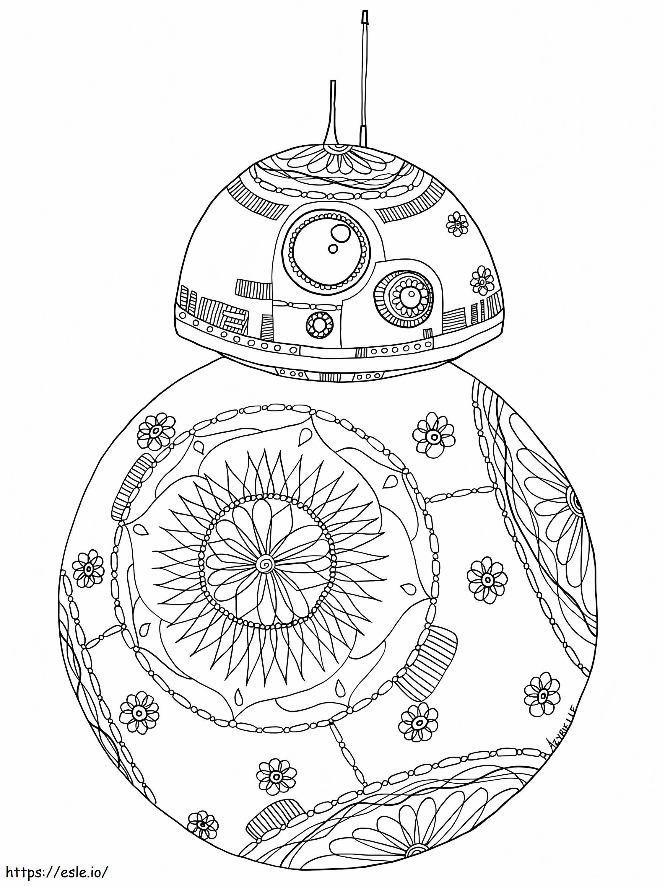 Coloriage BB8 Star Wars à imprimer dessin