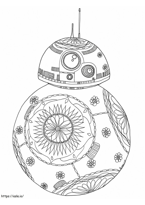 Coloriage BB8 Star Wars à imprimer dessin