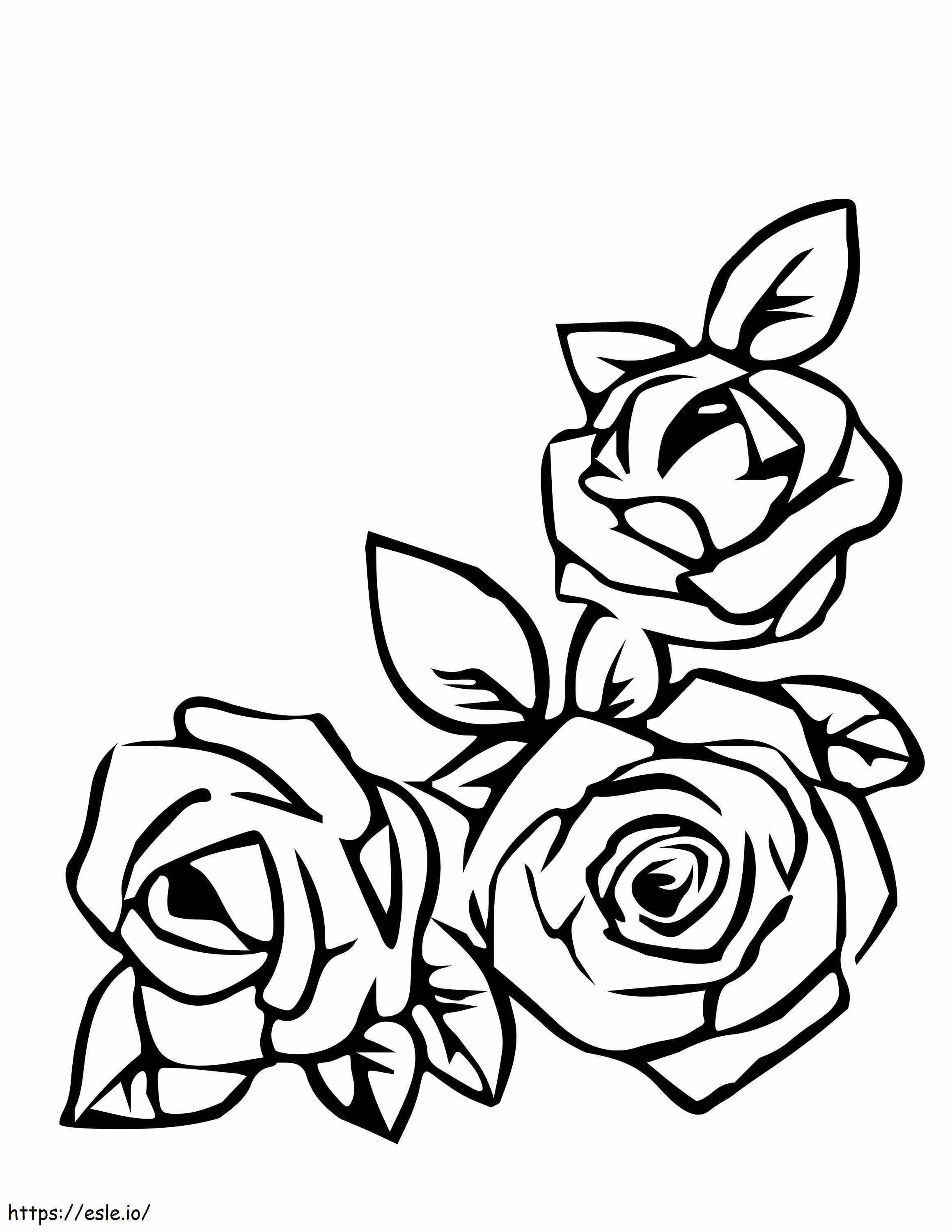 słodkie różowe kwiaty kolorowanka