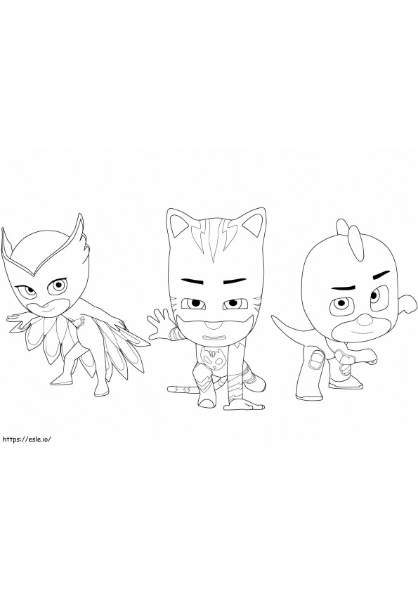 Action PJ Masks coloring page
