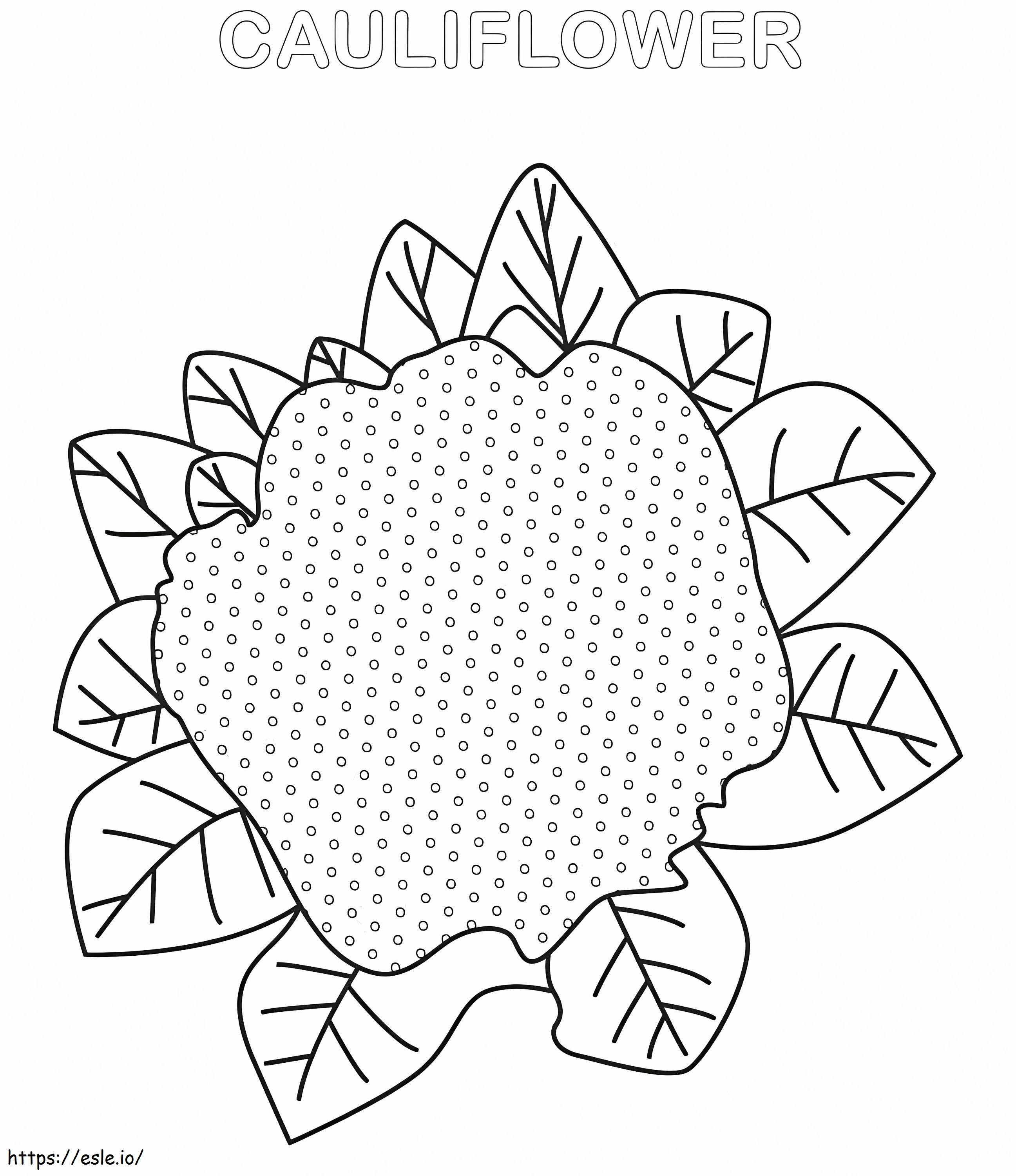 Couve-flor 5 para colorir