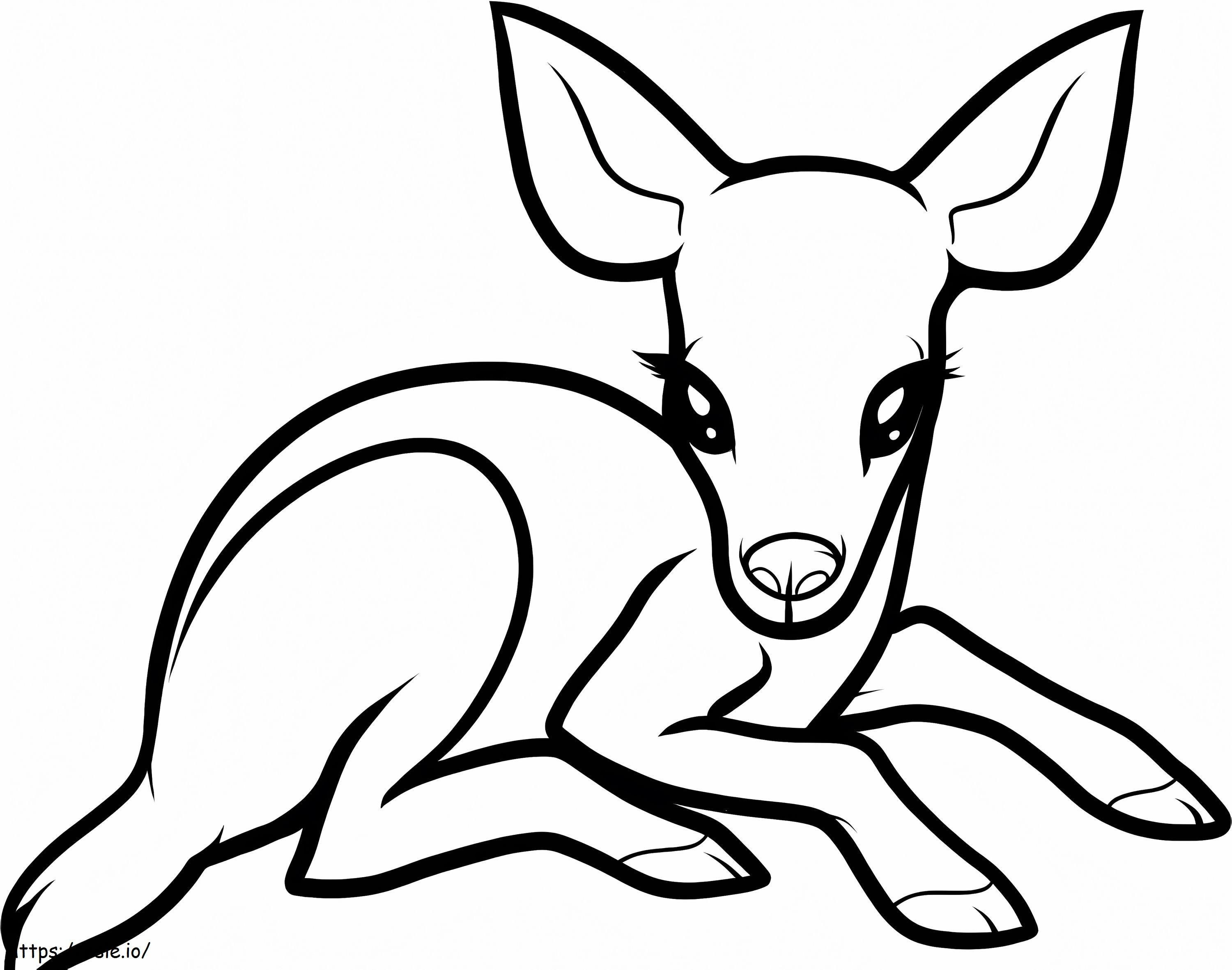 Kawaii Deer 1 värityskuva